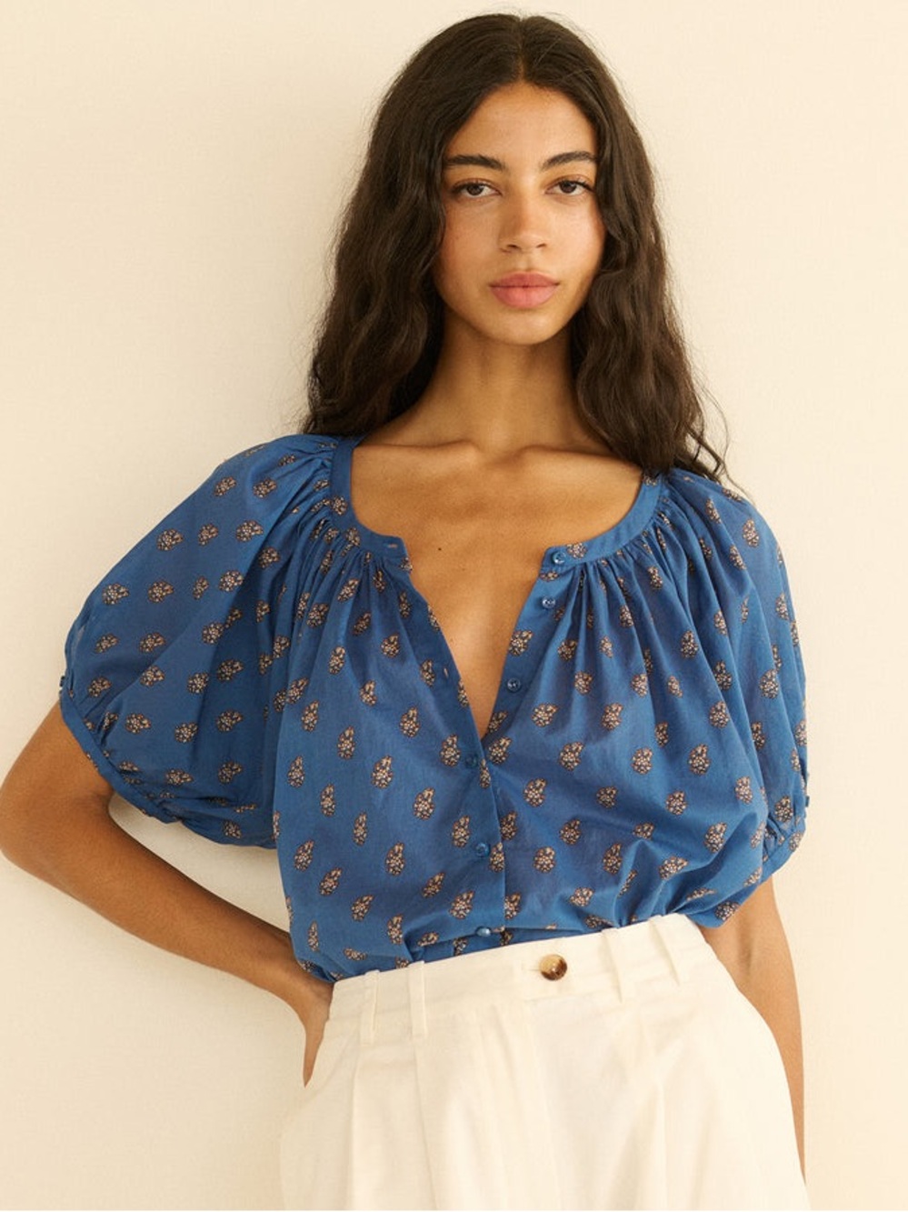 DÔEN June Top in Eartha Paisley Size M